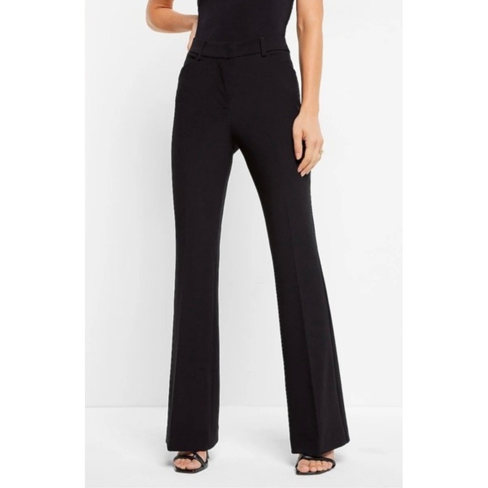Express Editor Black‎ Straight Leg Dress Pants Womens Size 2S Mid Rise Trousers
